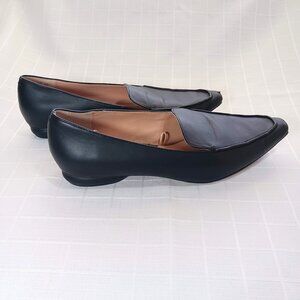 Franco Sarto Black Balica Flats Point Toe Slip-on Loafers Size 8M